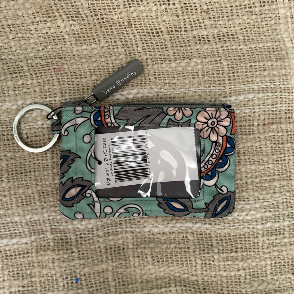 Vera Bradley Paisley ID Case - Green and Blue